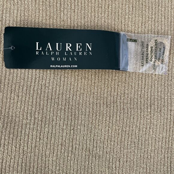 NWT RALPH LAUREN Gold Glitter Knit Long Sleeve Turtle Neck Sweater SIZE 3X - Picture 6 of 14